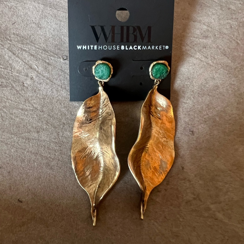 White House black market leaf earrings $30